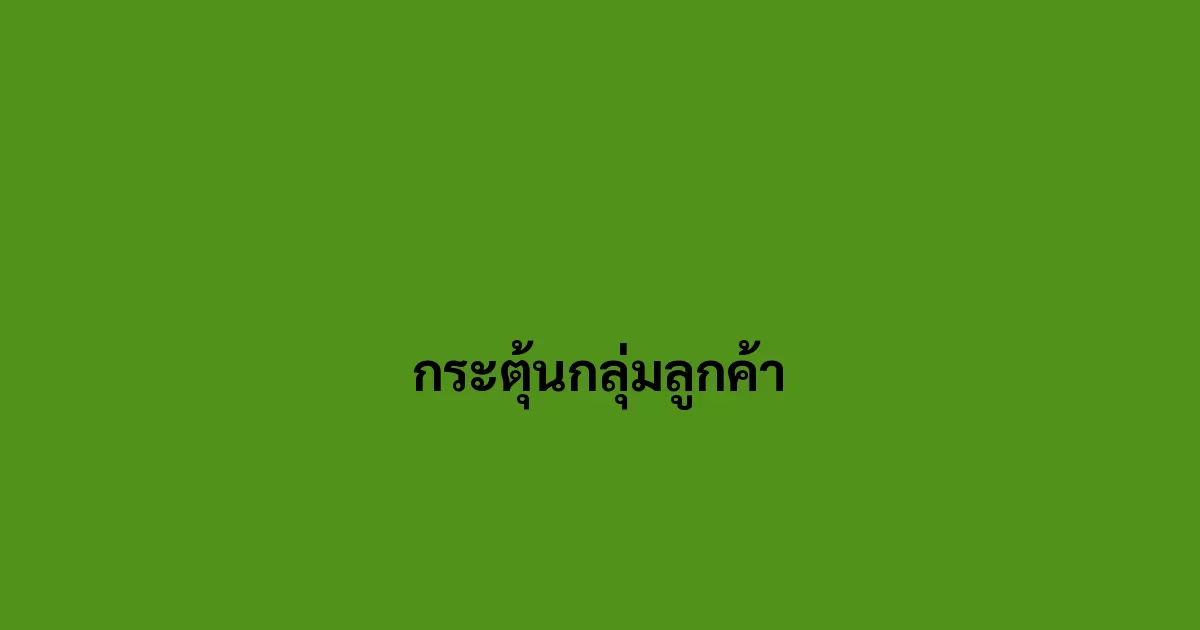 กระตุ้นกลุ่มลูกค้า