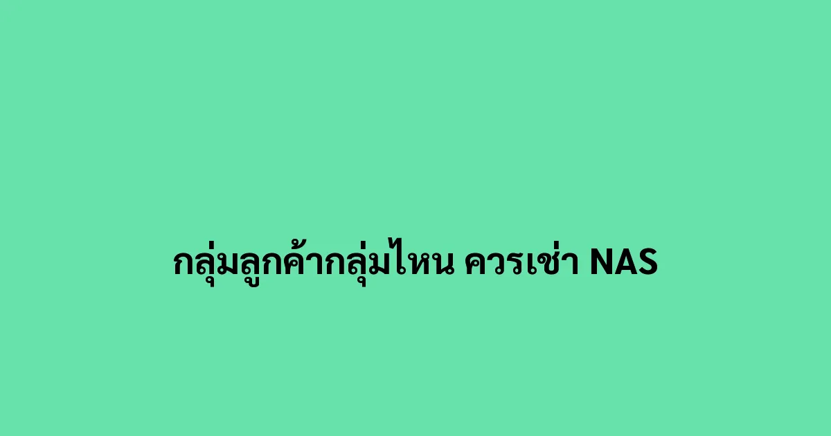 กลุ่มลูกค้ากลุ่มไหน ควรเช่า NAS