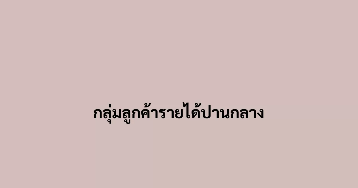 กลุ่มลูกค้ารายได้ปานกลาง