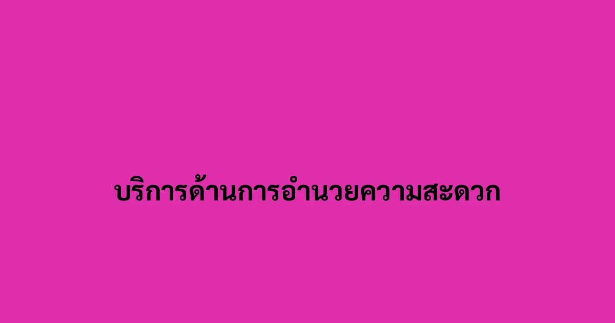 บริการด้านการอำนวยความสะดวก